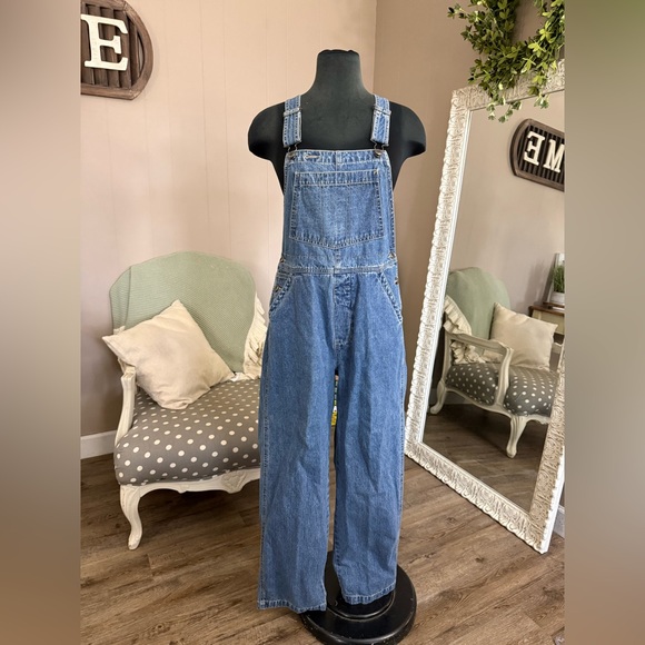 Y2K St. John’s Bay Denim Straight Leg Bib Overalls - Picture 11 of 15